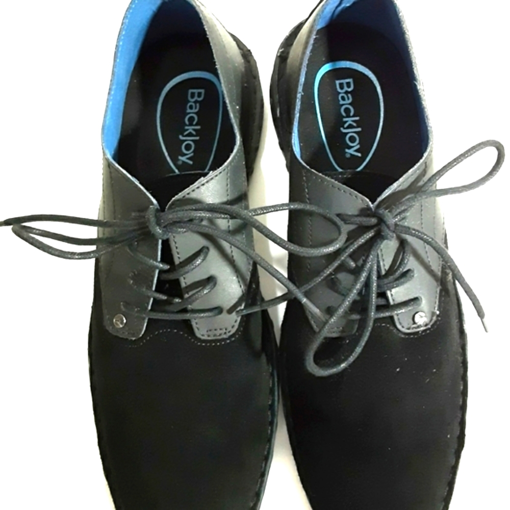 Back Joy Black Seude/Leather Size 10